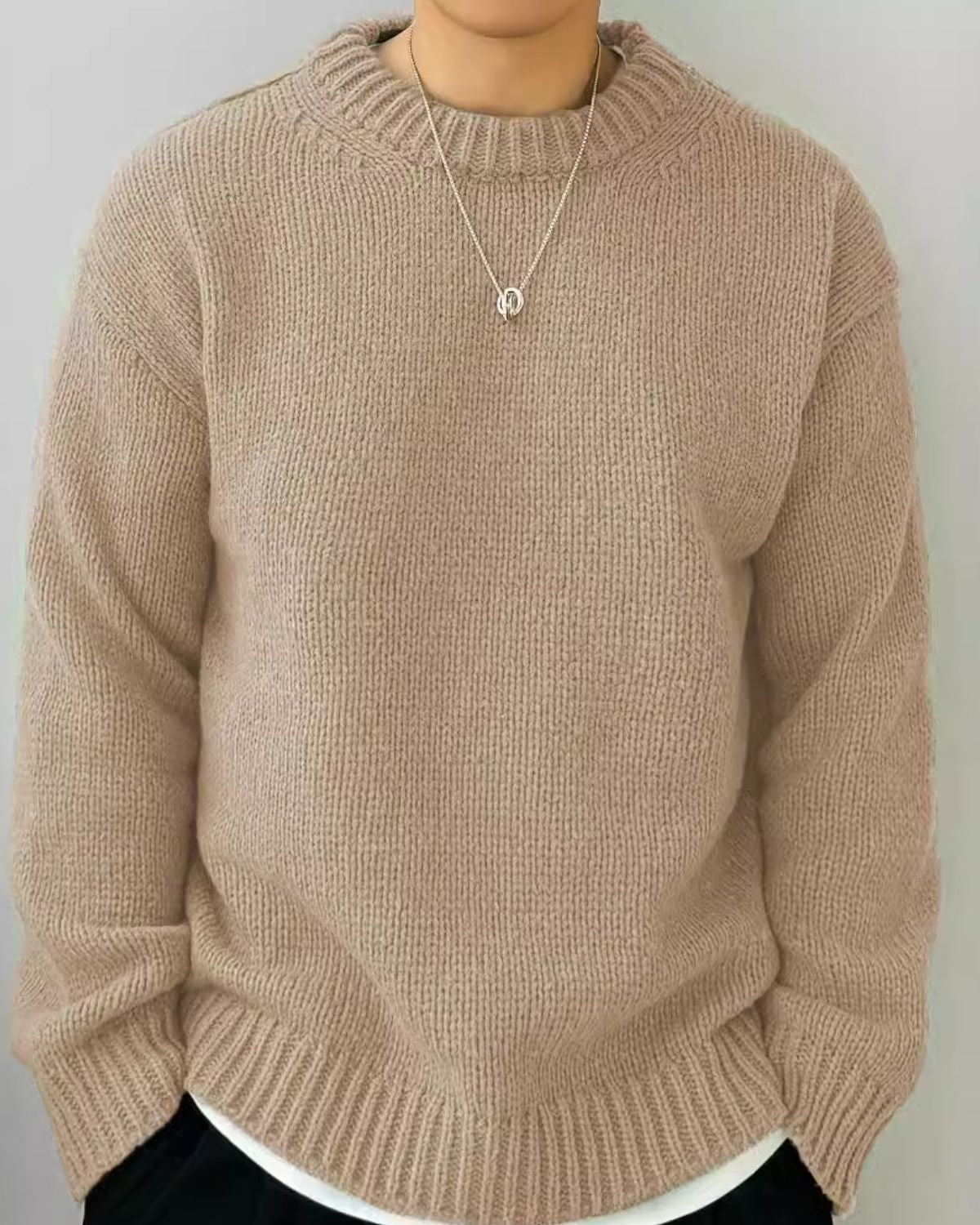 Noah - Solid Colour Knitted Jumper For Men