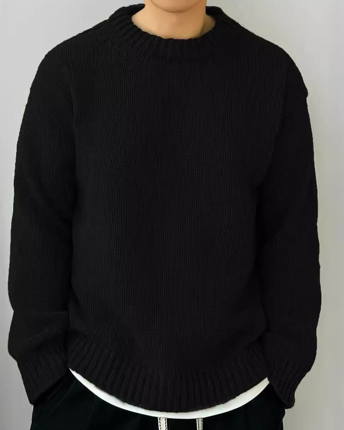 Noah - Solid Colour Knitted Jumper For Men