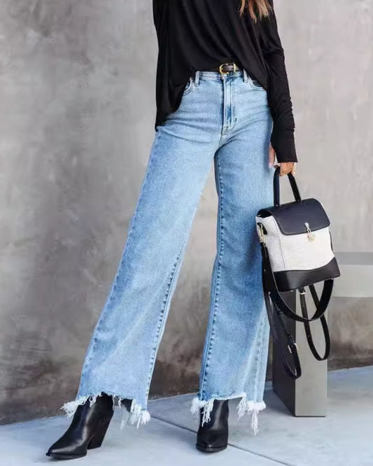 Sarah - Casual Wide Leg Trousers For Women