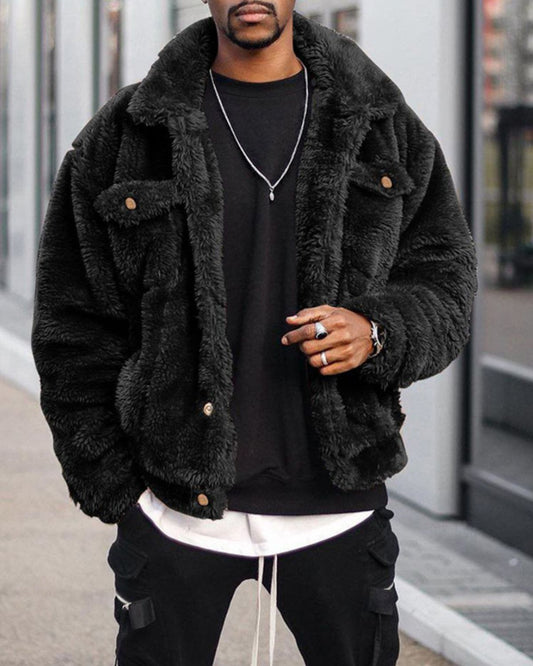 Thur - Black Winter Jacket For Men