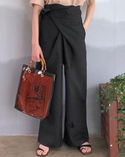 Elia - Stylish Solid Colour Trousers For Women