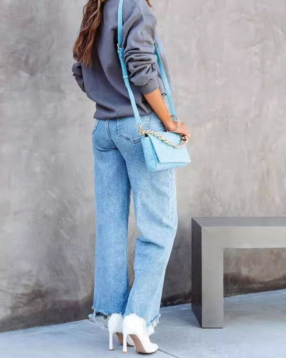 Sarah - Casual Wide Leg Trousers For Women